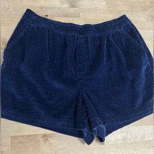 Aerie Blue Corduroy Women Shorts